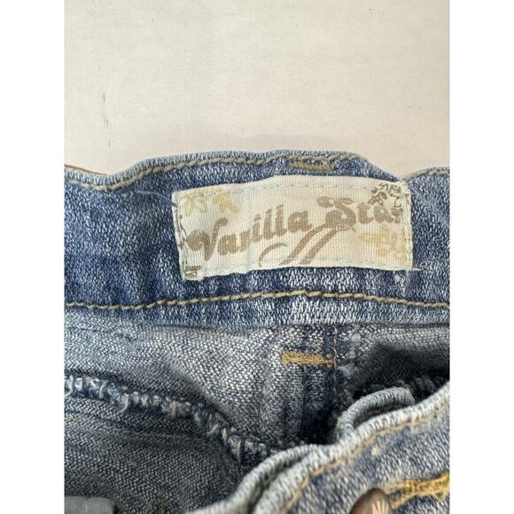 Vintage Y2K Vanilla Star Jorts Embellished Embroidered Low Rise Girls Size 7 - Picture 8 of 12